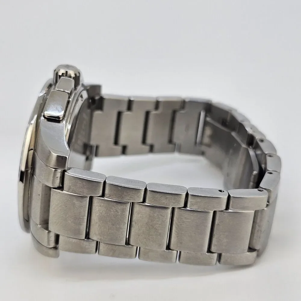 Millage Men's Watch 44MM Blue Dial Gray Bracelet Band 6.5"‎ Wrist New Battery - Picture 7 of 13